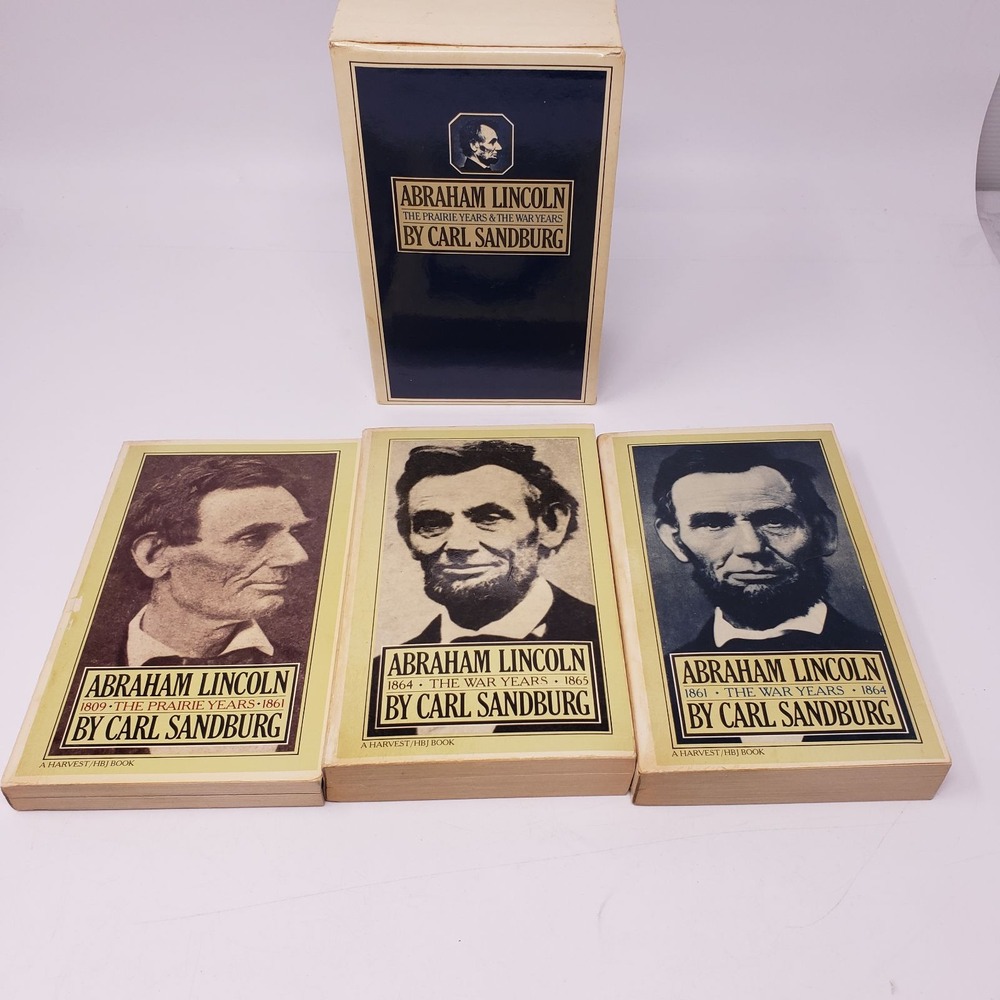 Abraham Lincoln: The Prairie Years and War Years Slipcase 3 Vol Box Set Sandburg